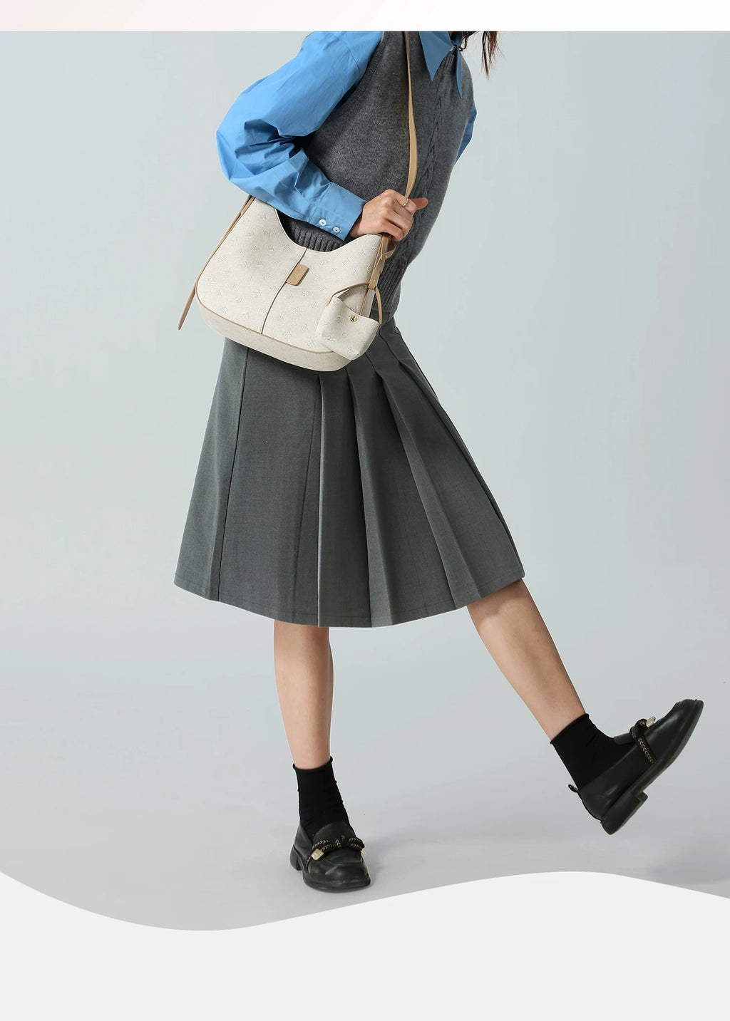 Masha Lanti Denim Large Capacity Underarm Bag