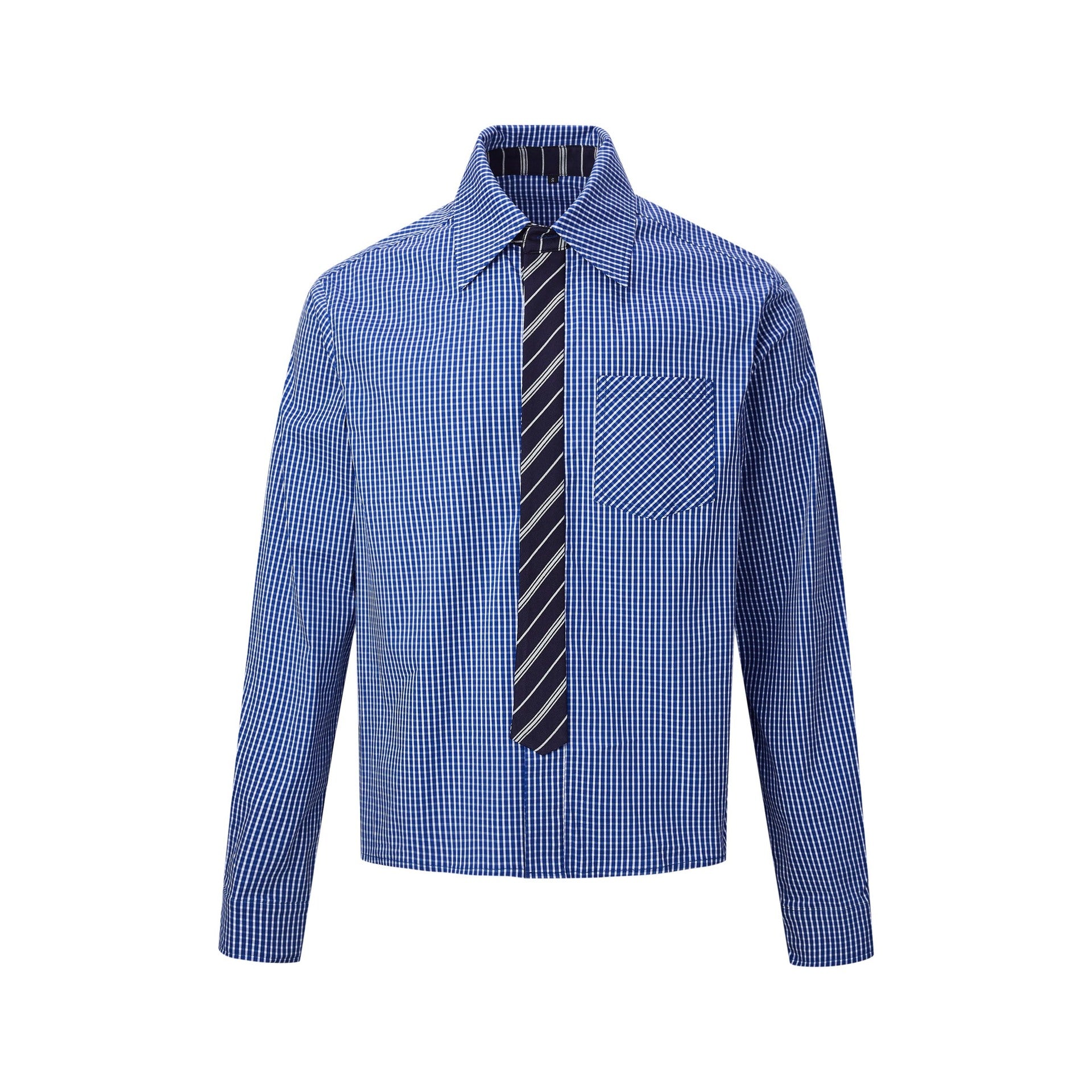 MADEEXTREME Spring Gold with Tie Splicing Old Money Shirt