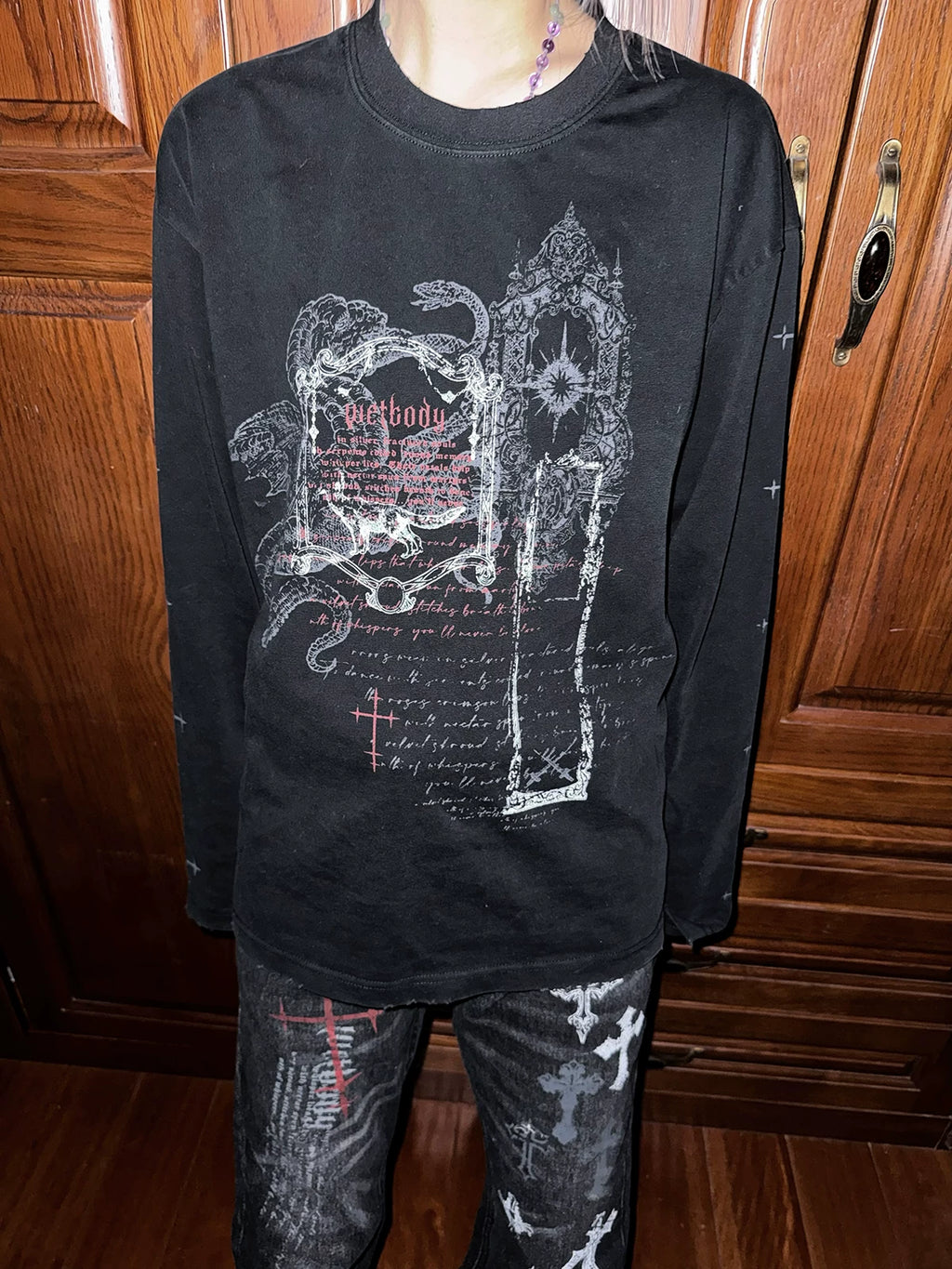 Wetbody Retro Old Casual Long Sleeves