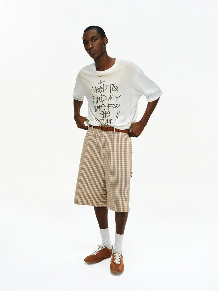 ATRY Retro Plaid Silhouette Pants