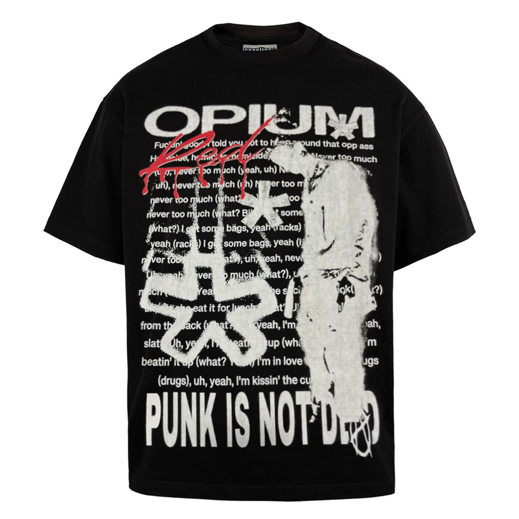 REMAKE Poster White Ink Old Print Black and White T-shirt