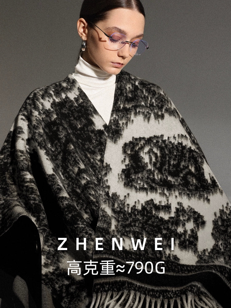 ZHENWEI Cape Plus Wide Long Scarf Shawl