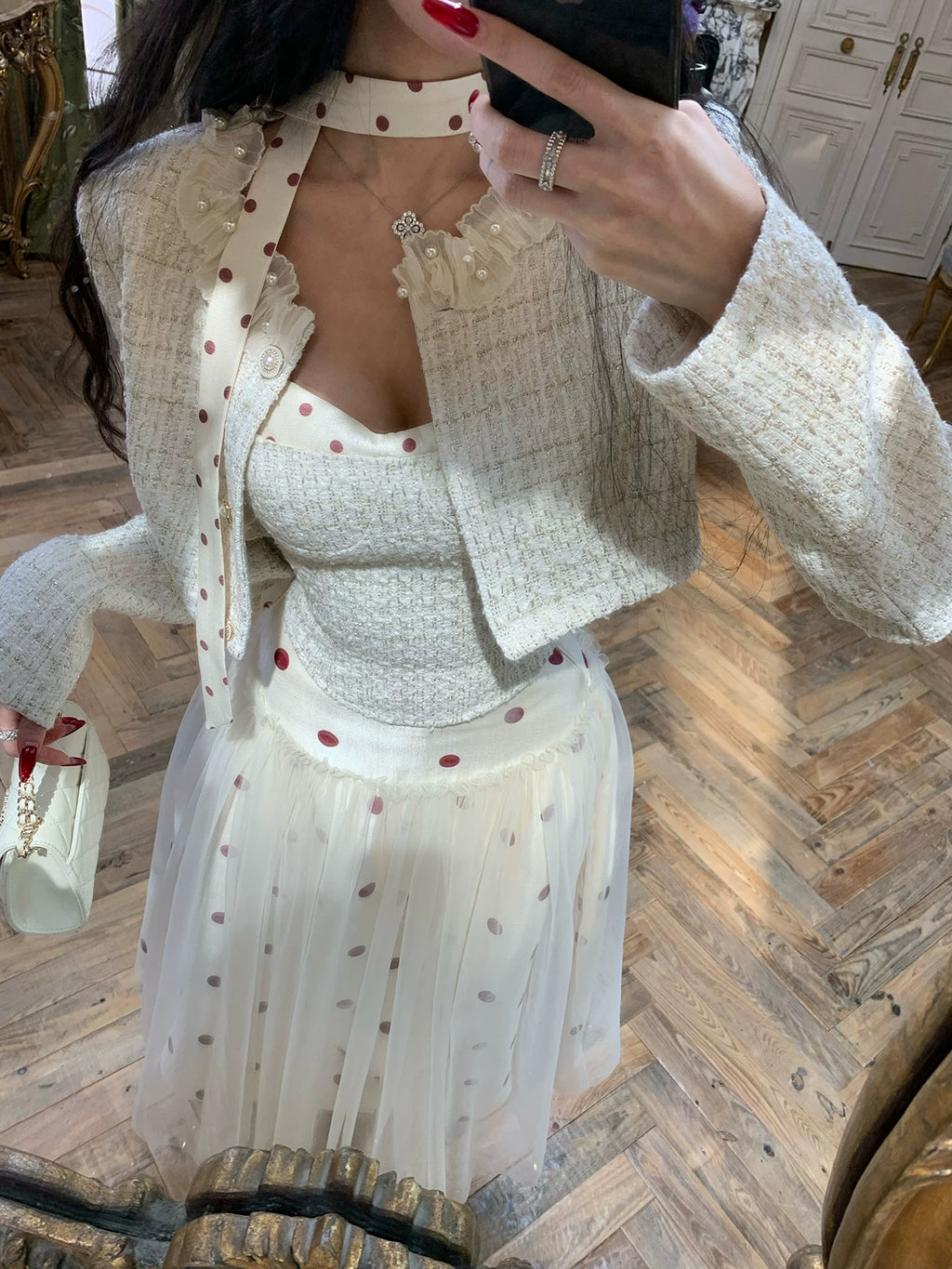 Barb Chill Lace Collar Beaded Jacket