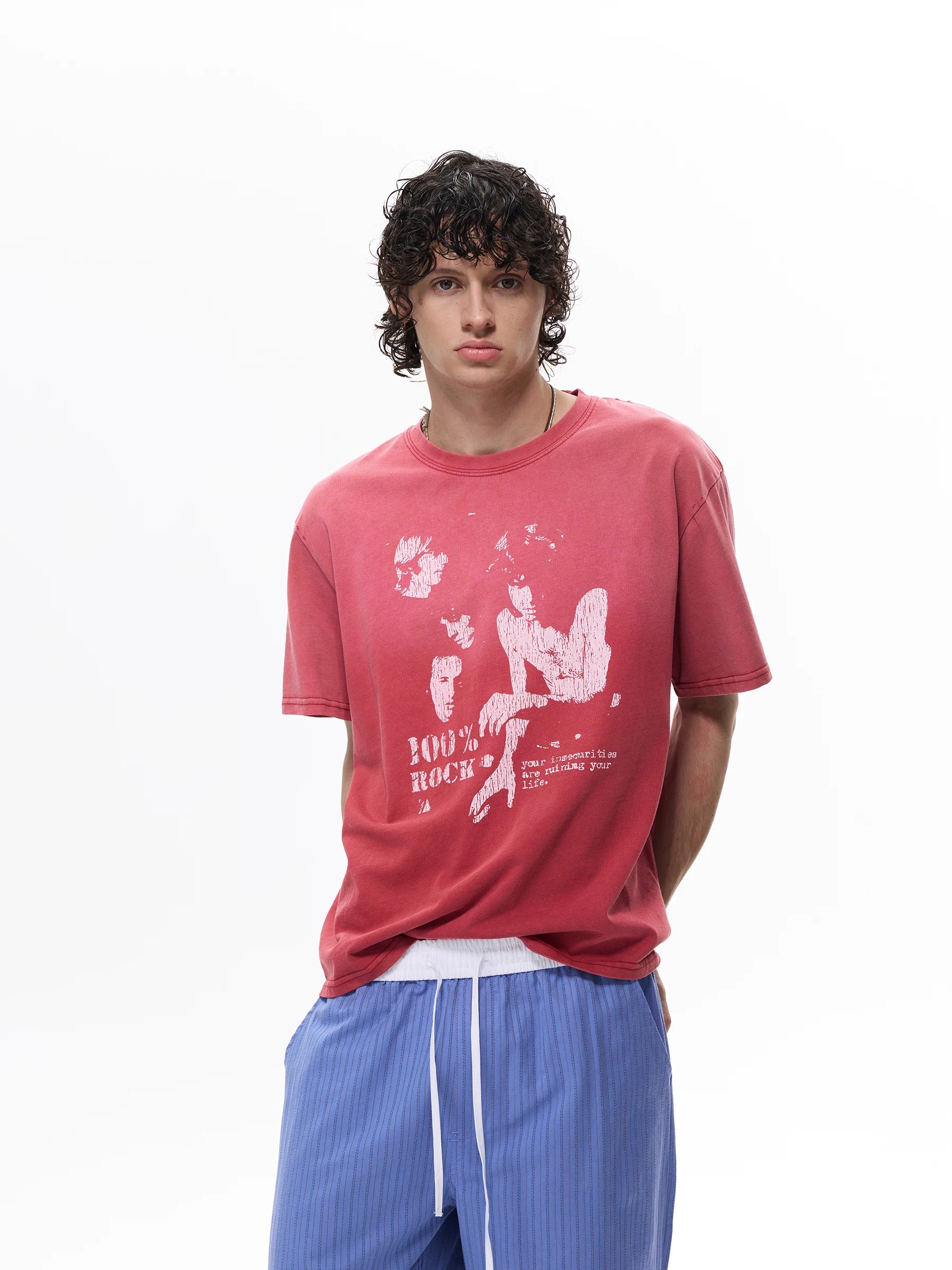 WLNEXT Vintage Premium Sense Loose Tee