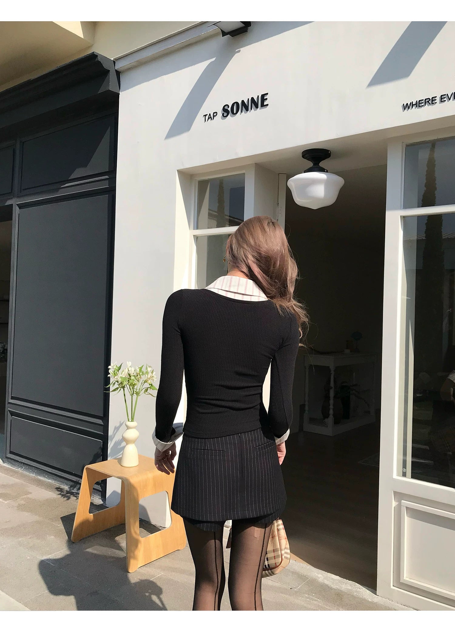 Audwyn Low Waist Striped Suit Skirt Pants