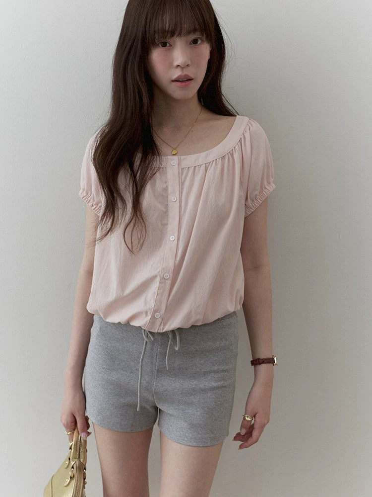 VOOE Elastic Waist Simple Versatile Shorts
