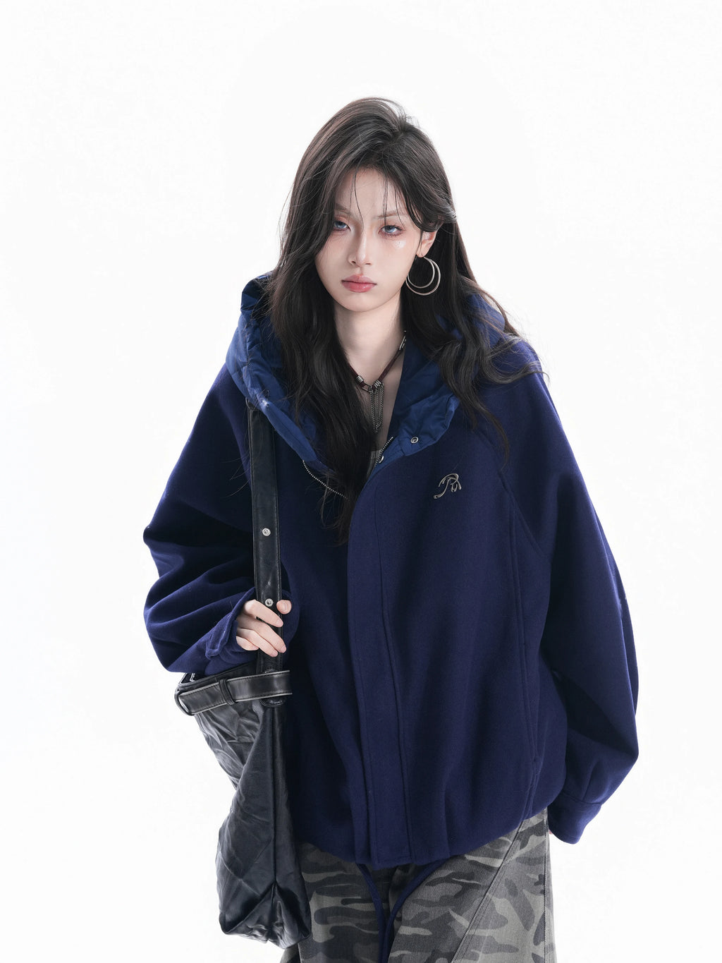 Zuocisankon Classy Hooded Woolen Cotton Jacket