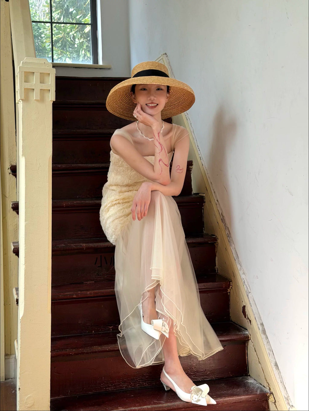 1S Yarn Tube Top Suspender Skirt
