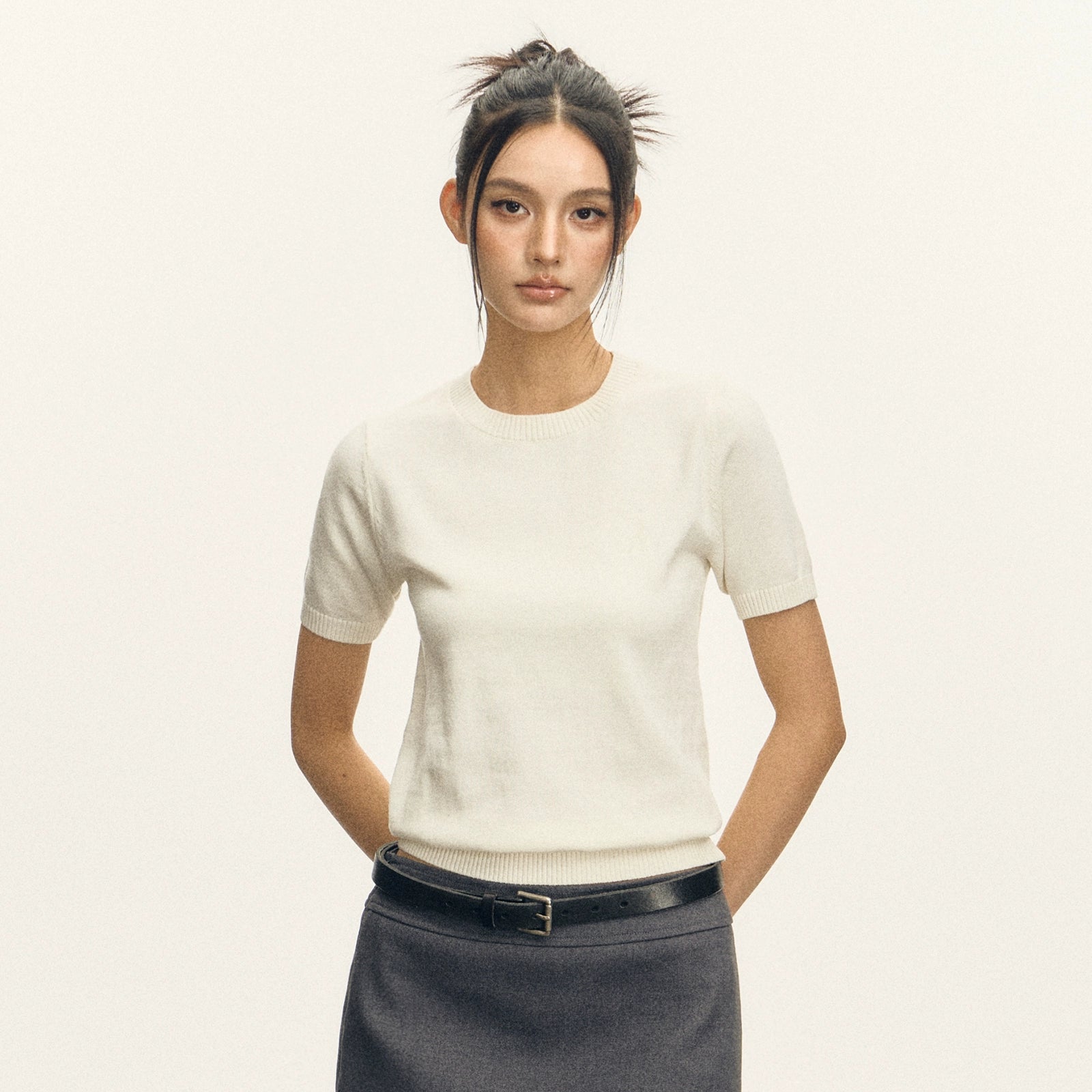 Ariseism Vintage Crew Neck Knitted Tee