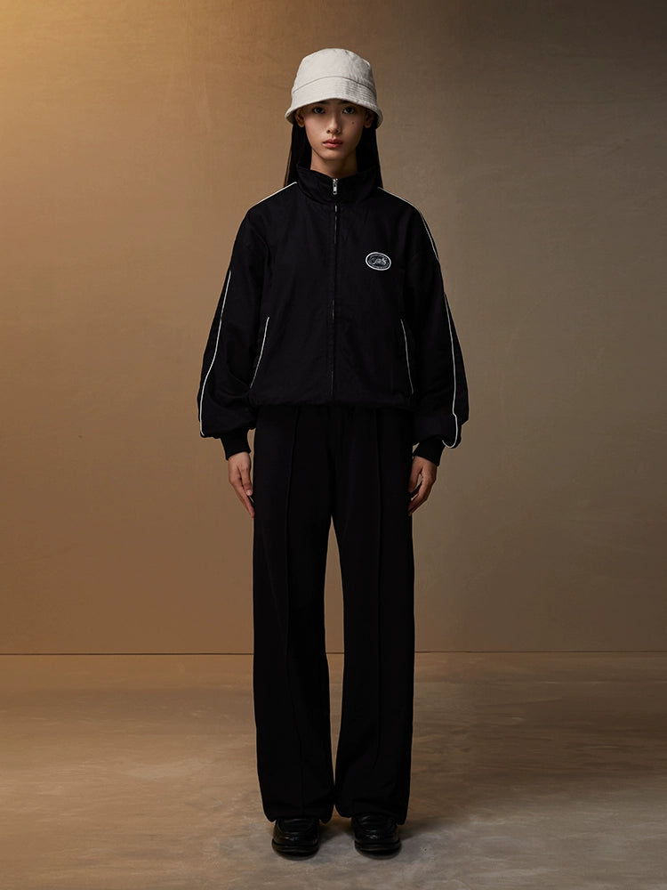SUPERTOFU Short and Wide Version Twill Woven Zipper Sports Jacket