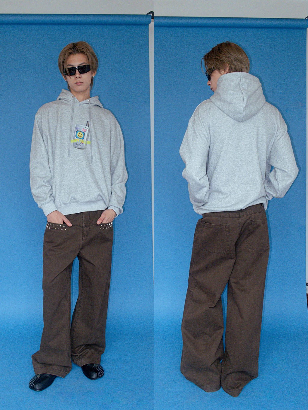 FUNKYFUN Glue-free Fun-printed Fleece Sweater