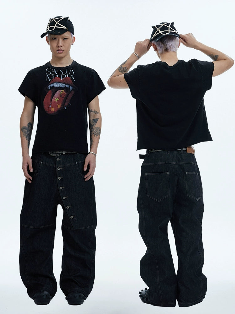 DND4DES Silhouette Denim Raw Cow Scimitar Jeans