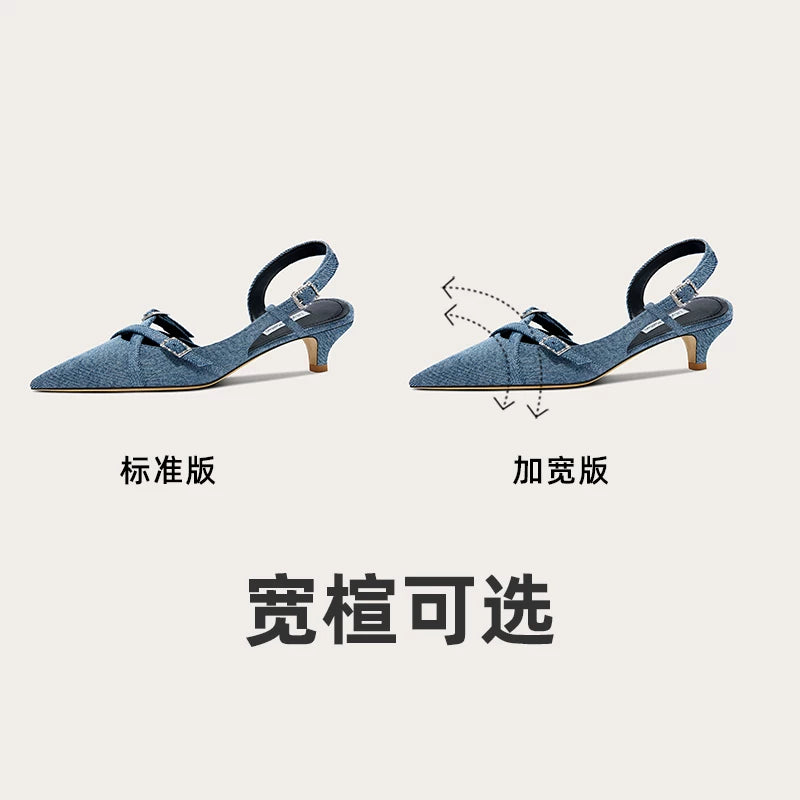 Lily Wei Fashion Cross-Heeled Sandals