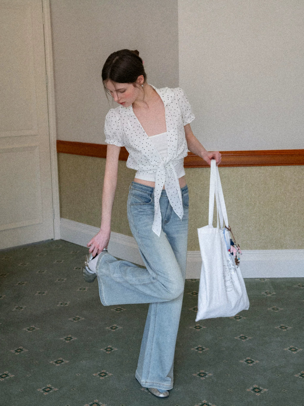 EGGKA Vintage Versatile Low-rise Straight Jeans