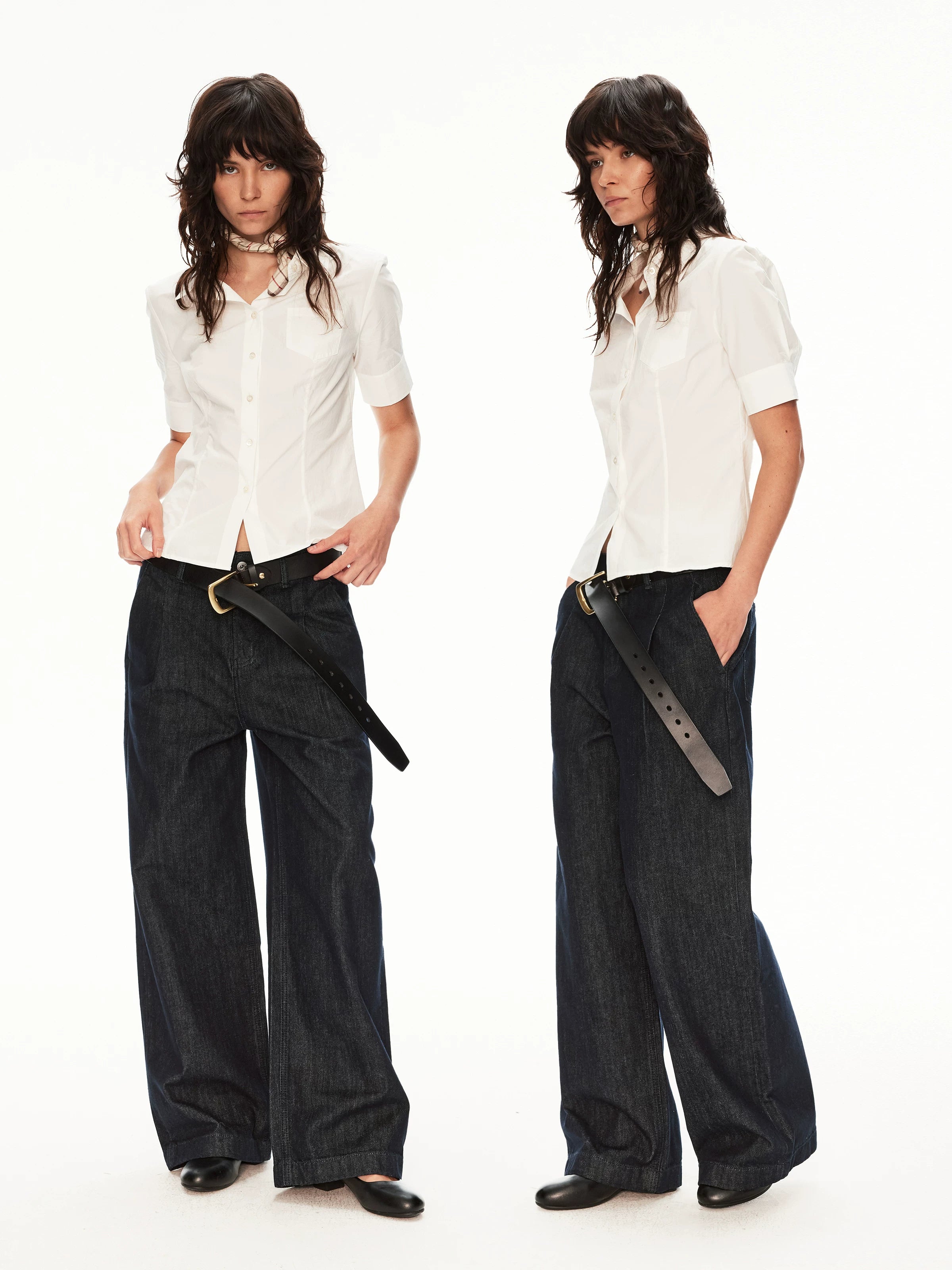 MADWITCH Minimalist Waistless Loose Straight Jeans