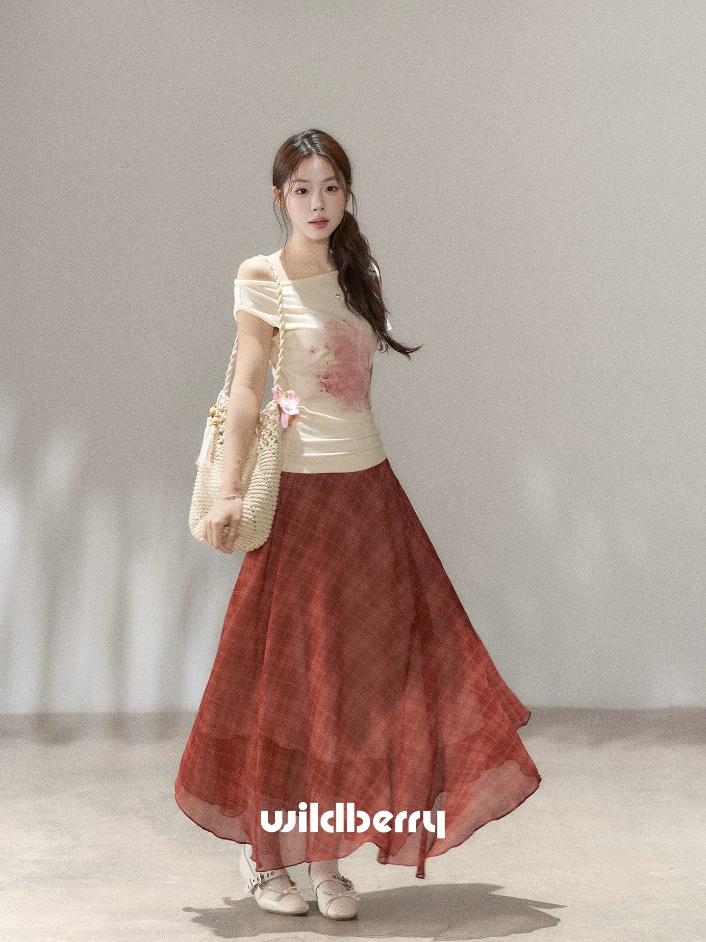 Wildberry Plaid High Waist Dress