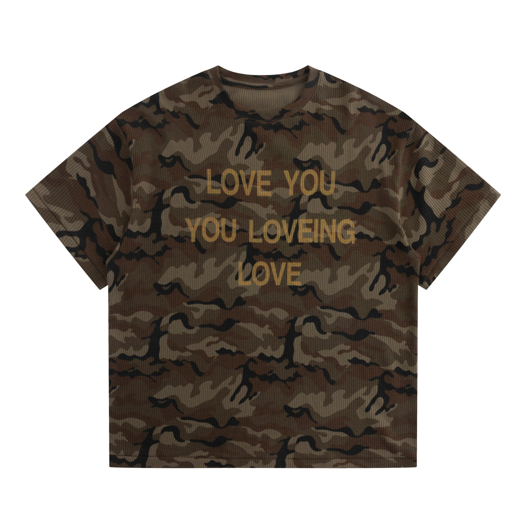 LIBERAFIT Camouflage Waffle Crew Neck Tee