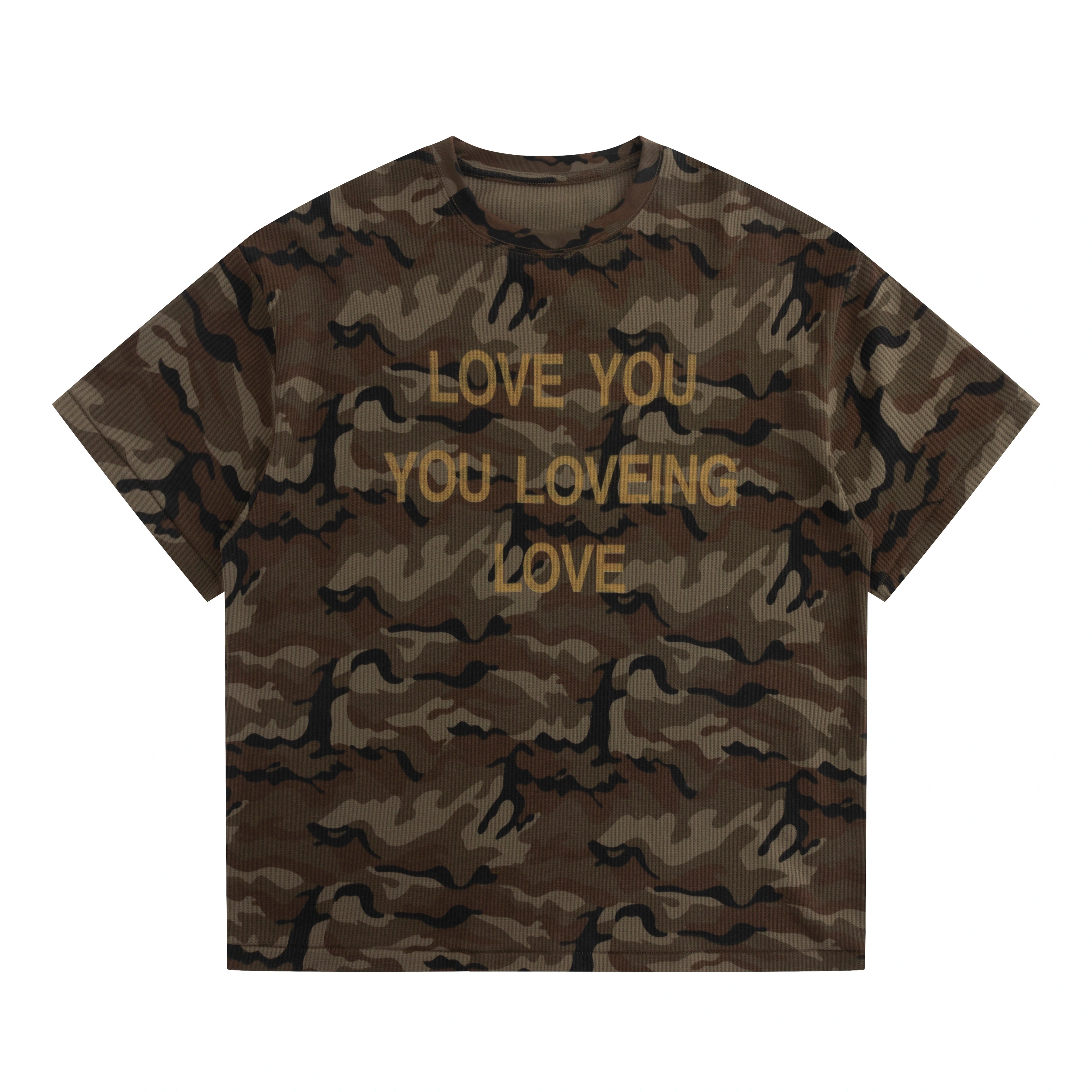 LIBERAFIT Camouflage Waffle Crew Neck Tee