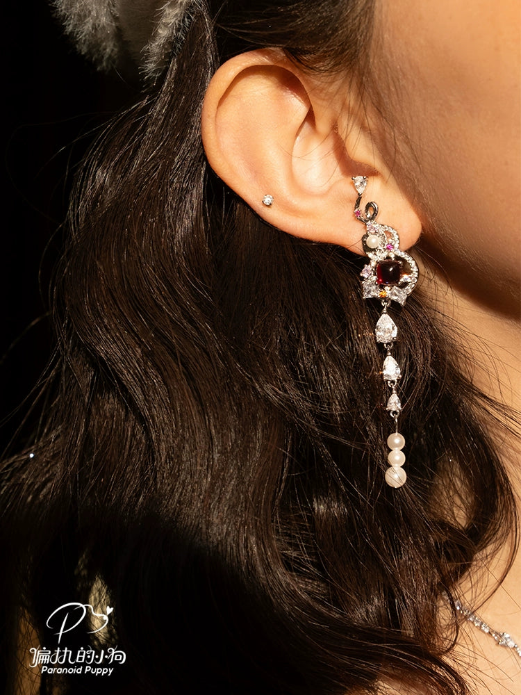 ParanoidP New Chinese Gourd Pearl Fringed Earrings