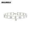 BULUBULU Flower Double Pearl Necklace