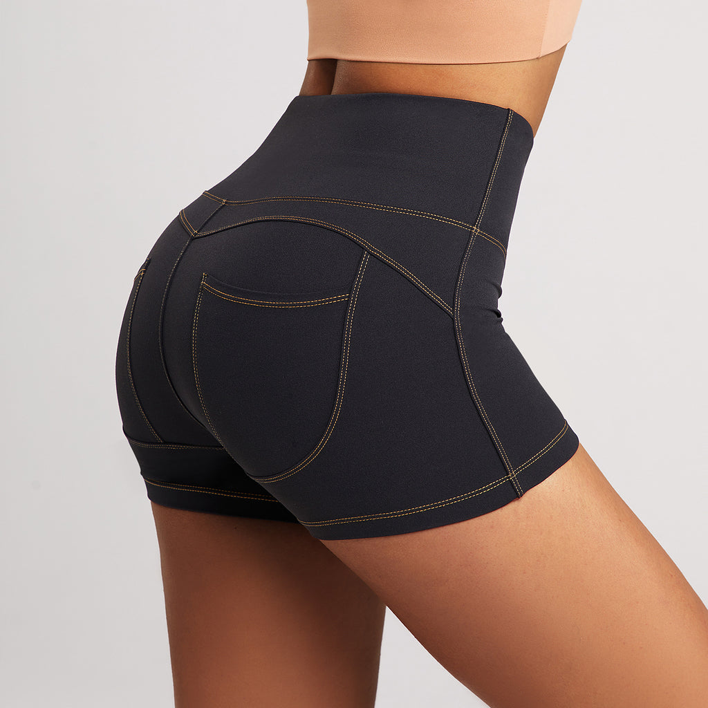 Athena Lulu Imitation Denim Yoga Shorts