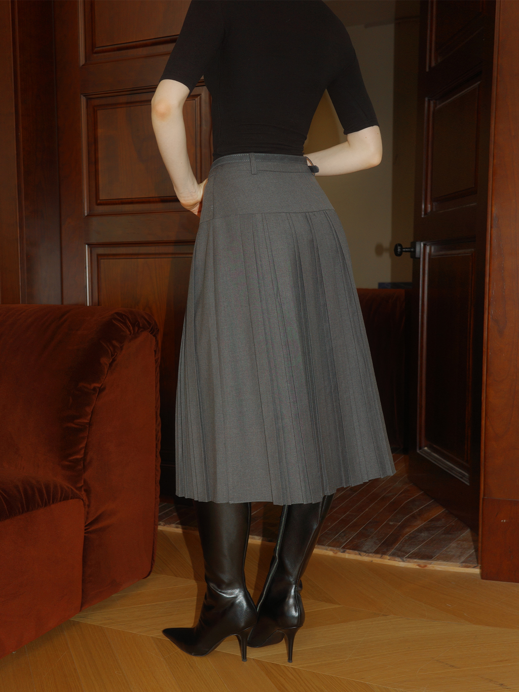 FINDYAWINGS Classic Vintage Pleated Skirt Skirt