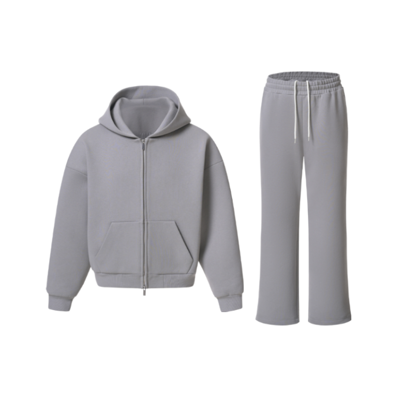 KONOOT Casual Zipper Pullover Sweatshirt Set
