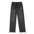 MEDMFW Washed Contrasting Color Loose Wide-leg Casual Sweatpants