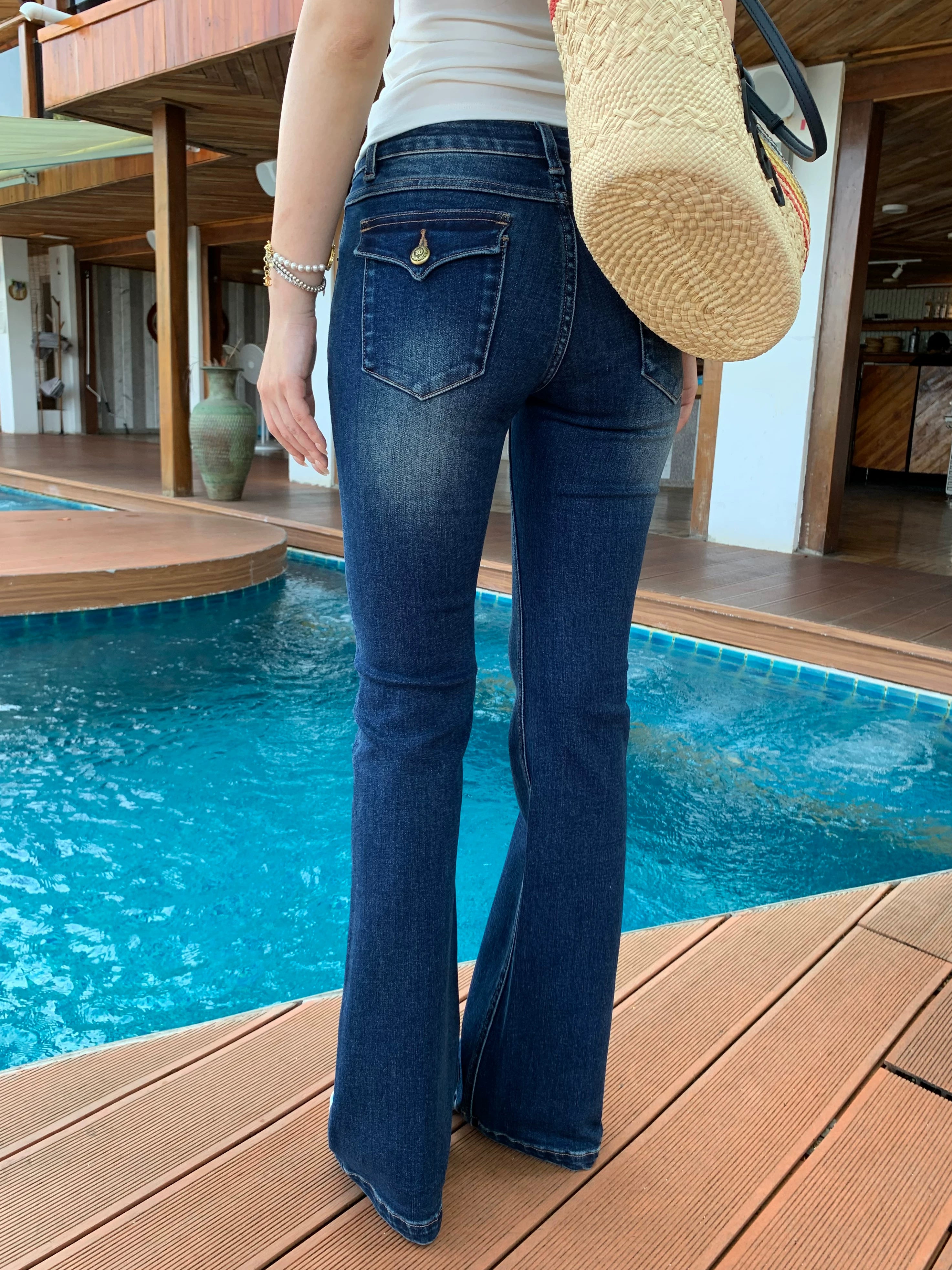 Popchee Slim Mid-rise Jeans