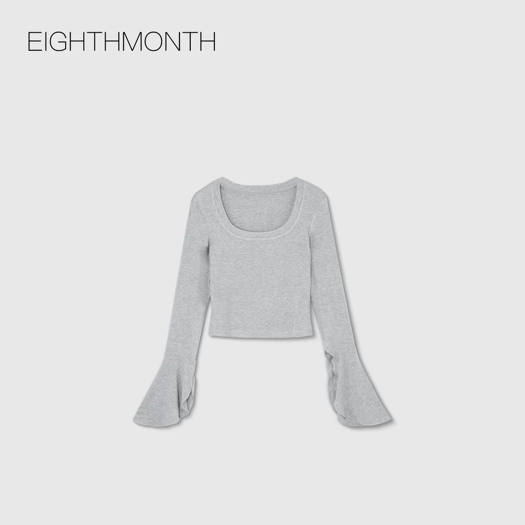 EIGHTHMONTH Skin-friendly and Breathable Square Collar Short Long Sleeves