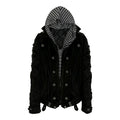 PAIKI Removable Fur Collar Double-breasted Jacket Cotton Jacket