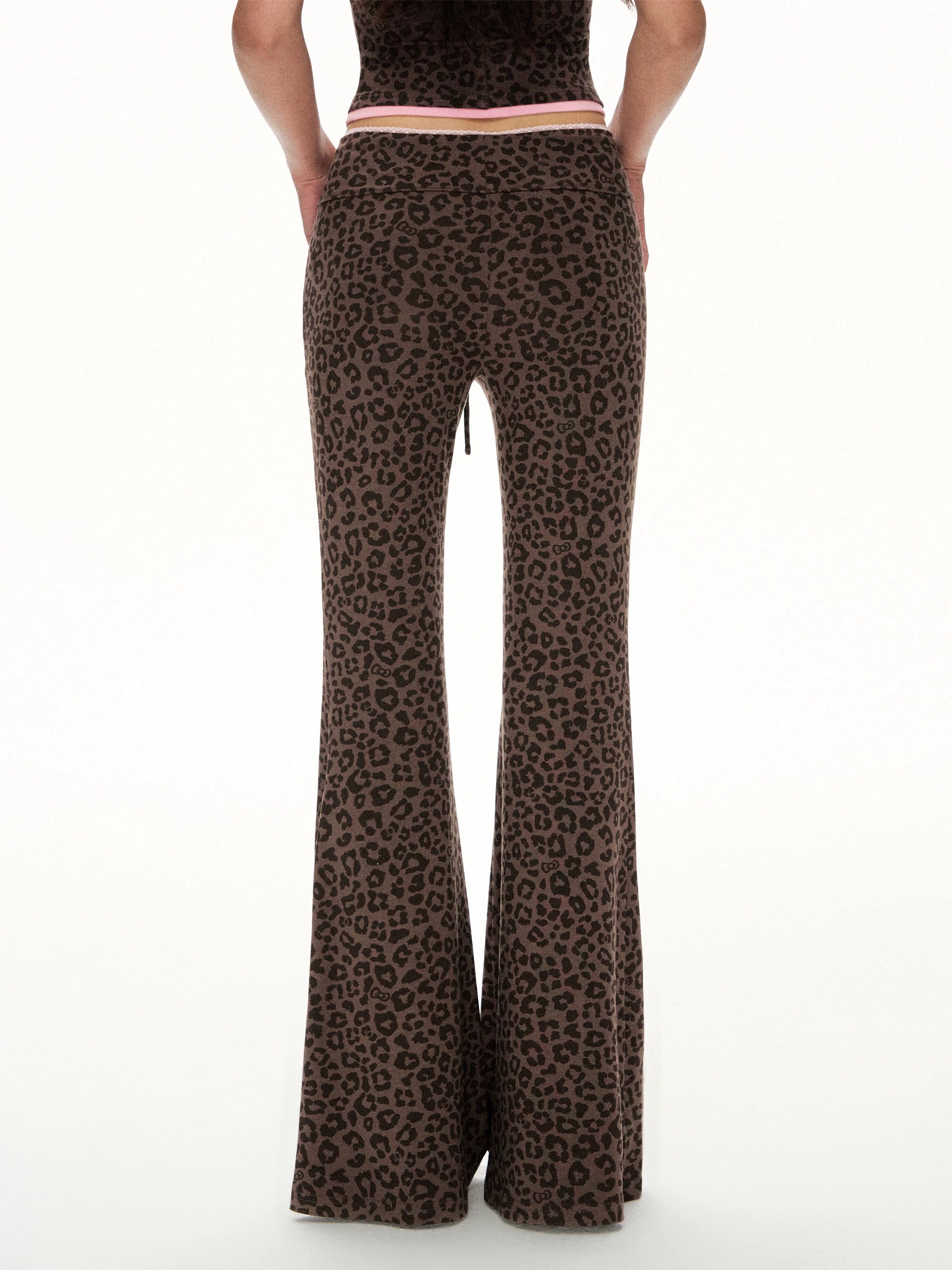 Ariseism Vintage Leopard Slim-fit Casual Pants