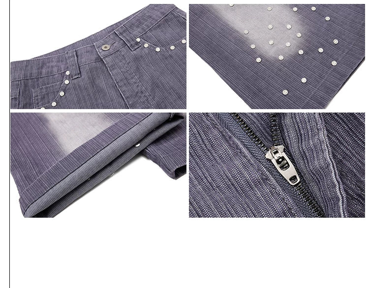 A PUEE Vintage Wide Leg Loose Straight Casual Pants