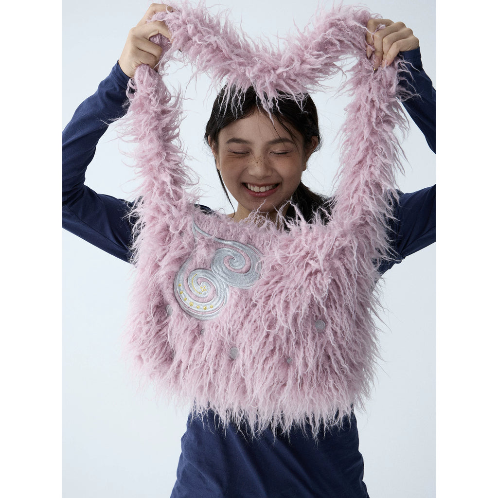 In Two Twos Fluffy Large Capacity Crossbody Shoulder Bag