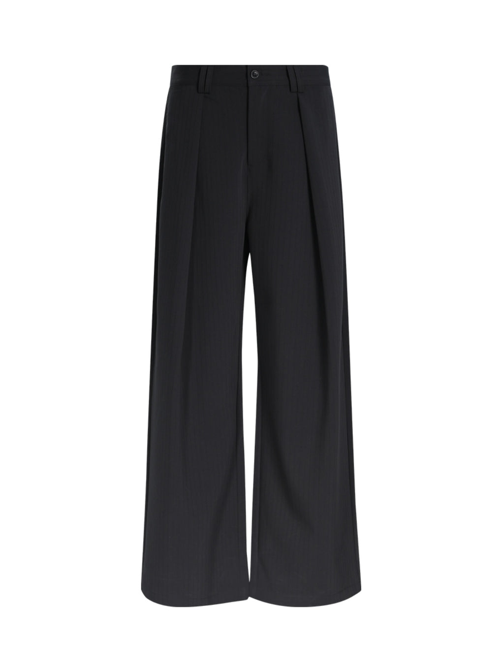 FUNKYFUN Large Pleated Wide Straight  Casual Trousers