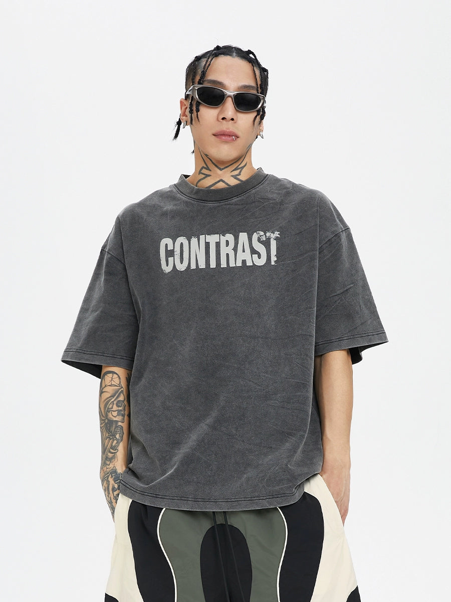 F2CE Basic Slogan Print Retro Tee