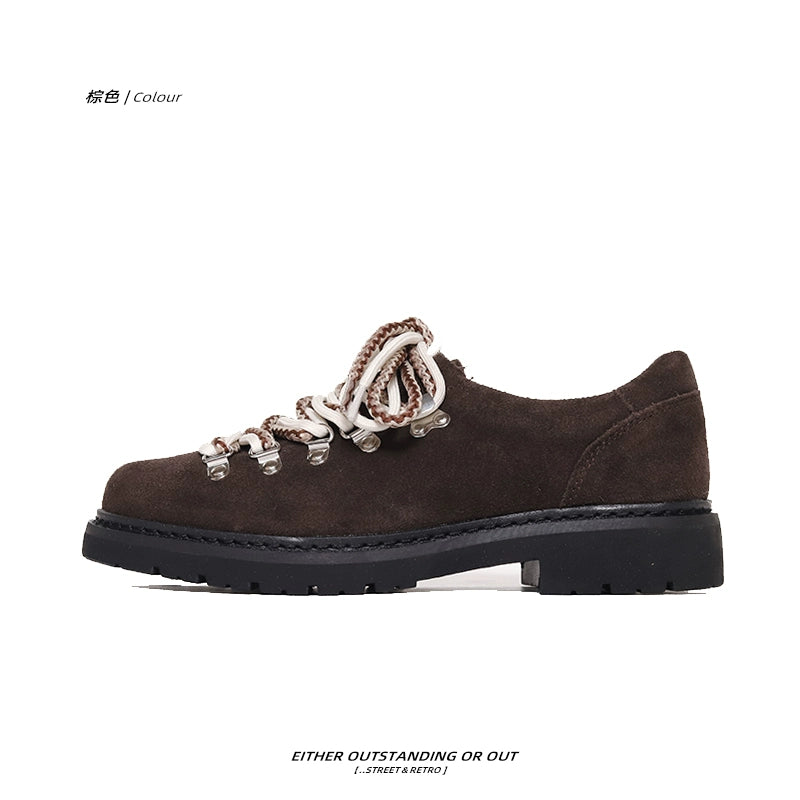 SHENLV STUIDO Fur Retro Pair of Shoelaces Casual Shoes