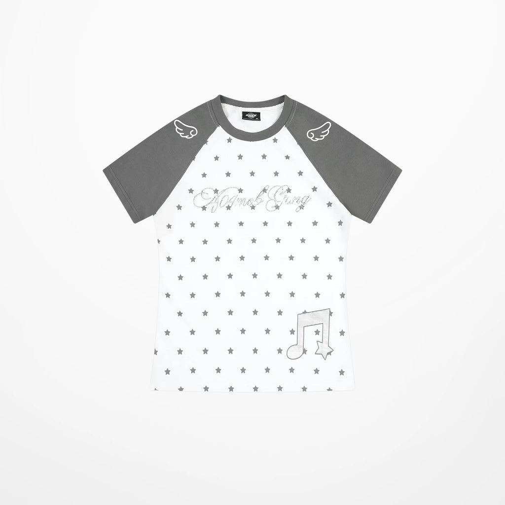 404MOB 3D Hot Drill Full Print Wing Front Shoulder Tee