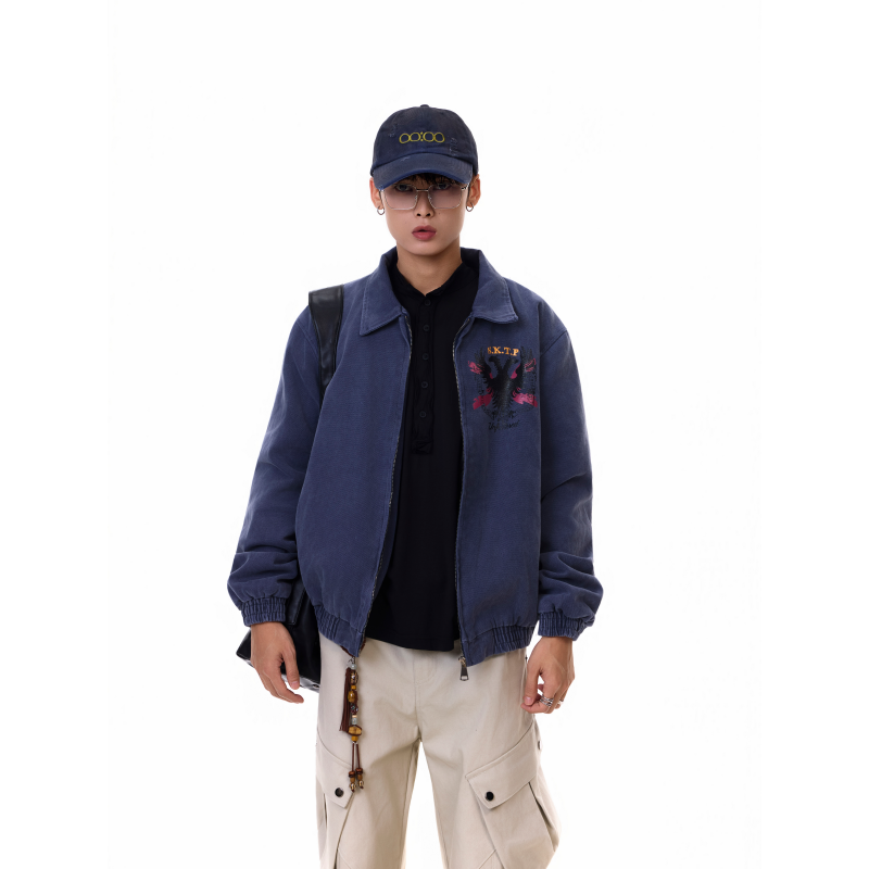 BTSG Dyed Short and Wide Retro Tooling Casual Jacket