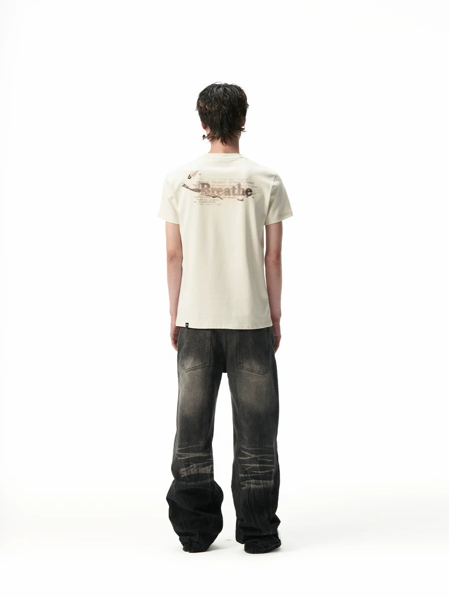 SGW Gradual Change Digital Printing Front Shoulder Tee