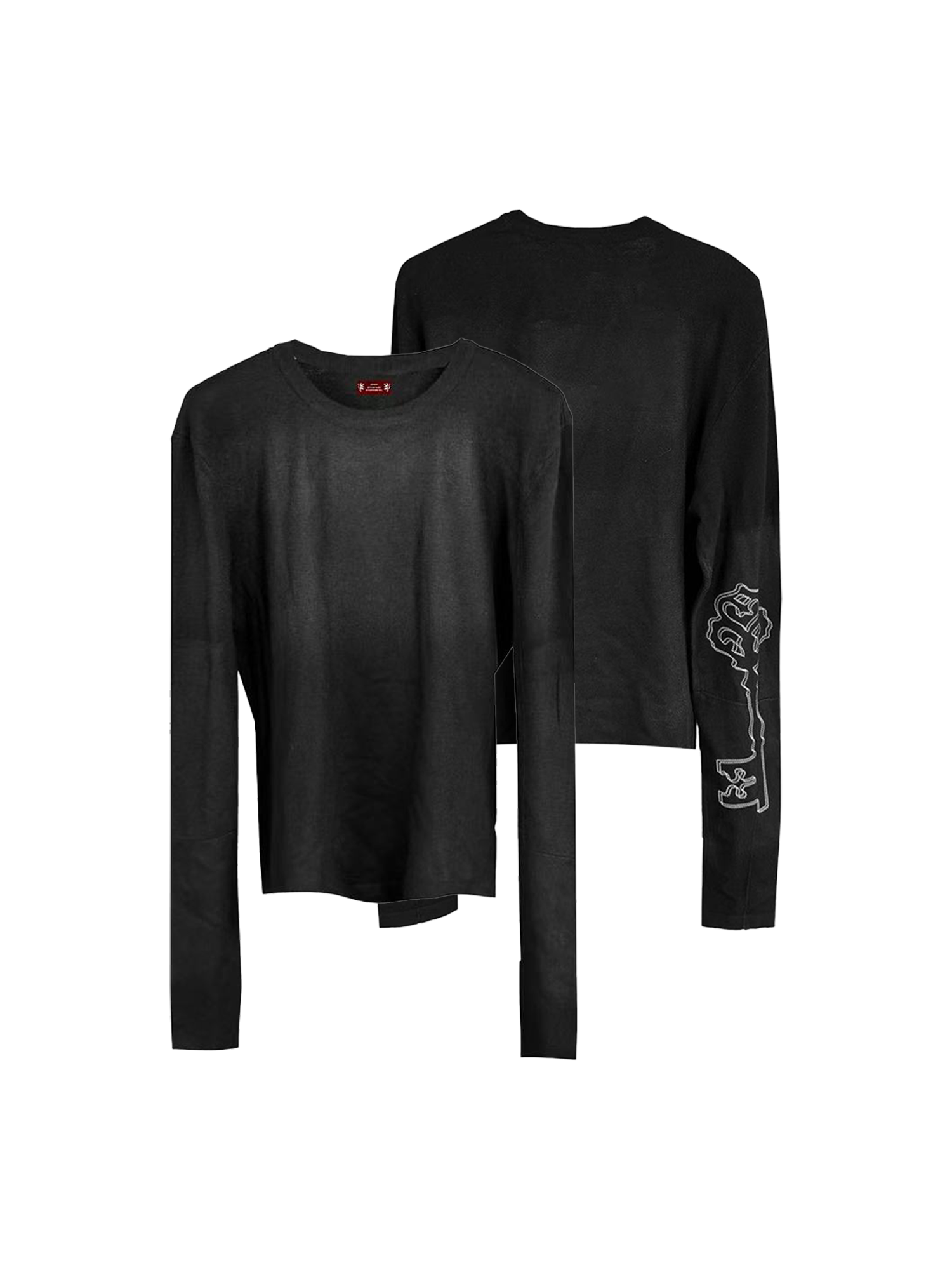 DETW Key Embroidery Premium Front Shoulder Slim Knitted Sweater