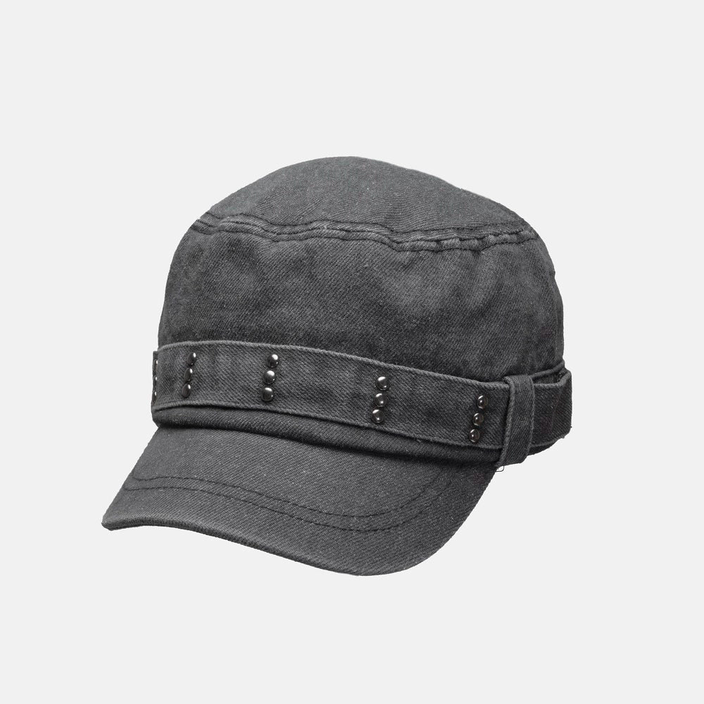 WORLDWIDE Vintage Rivet Subculture Denim Flat Top Cap