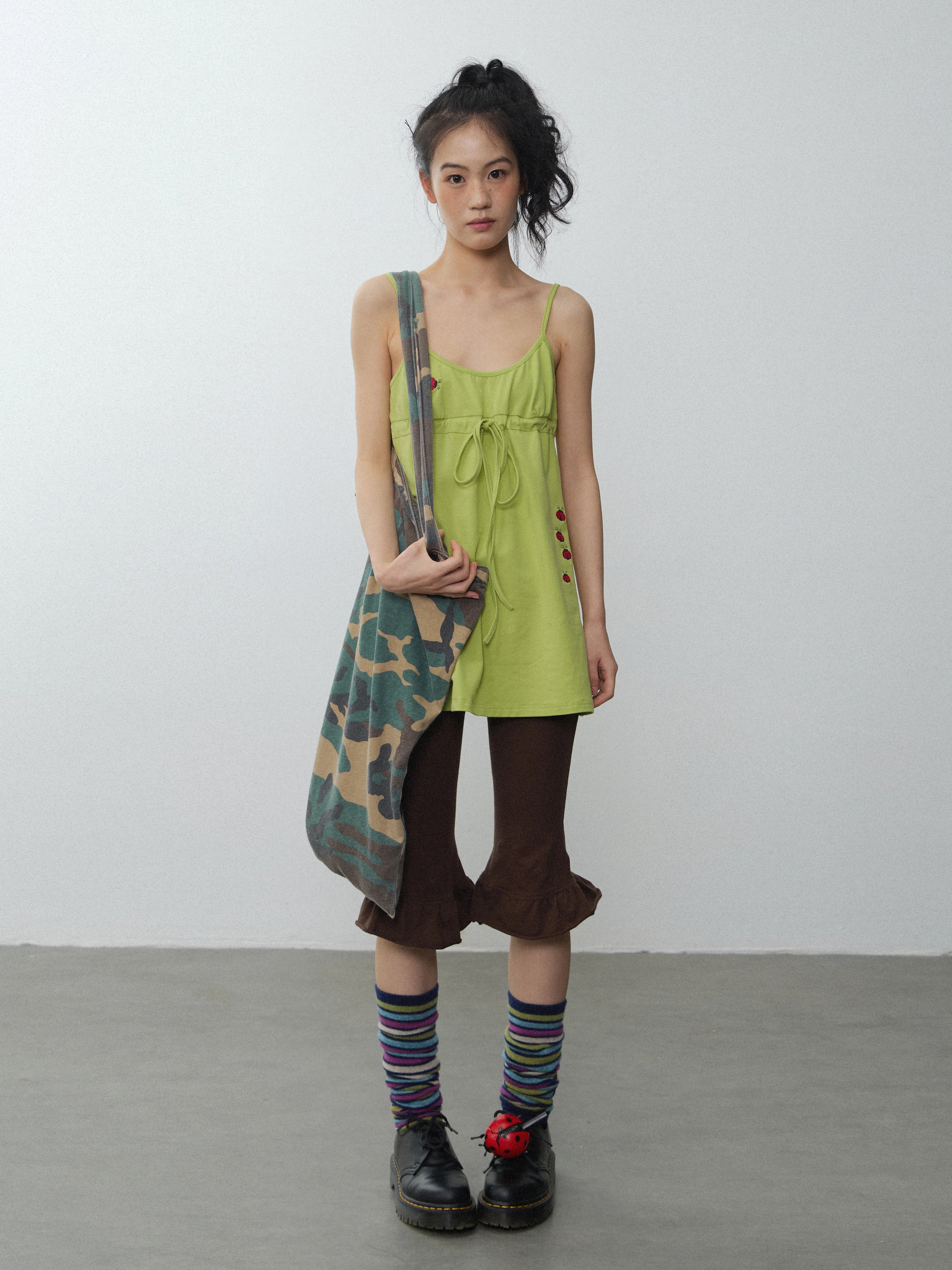 In Two Twos Lace Slim Floral Flared Trousers