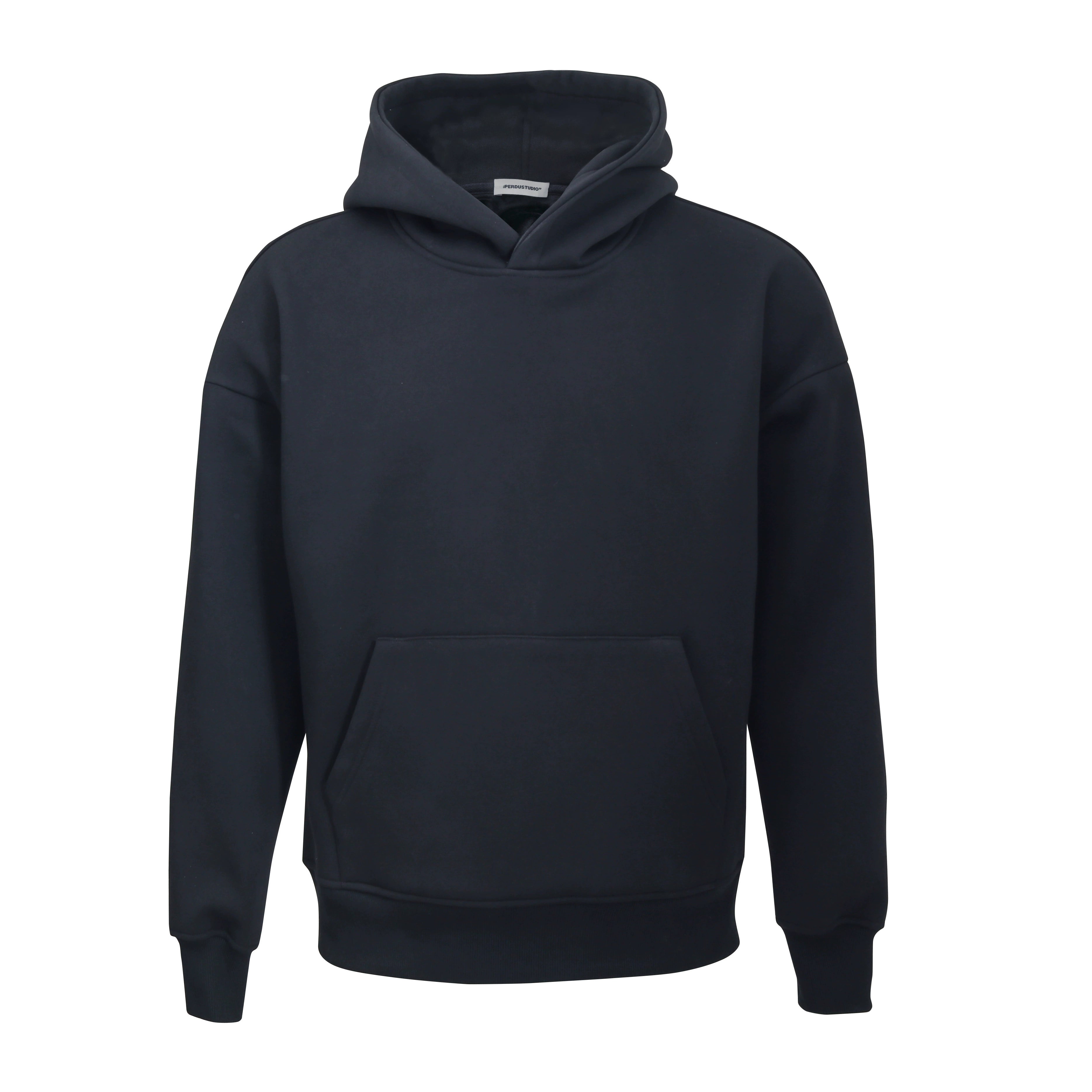 PERDU Silver Fox Fleece Loose Pullover Fleece Hooded Sweater