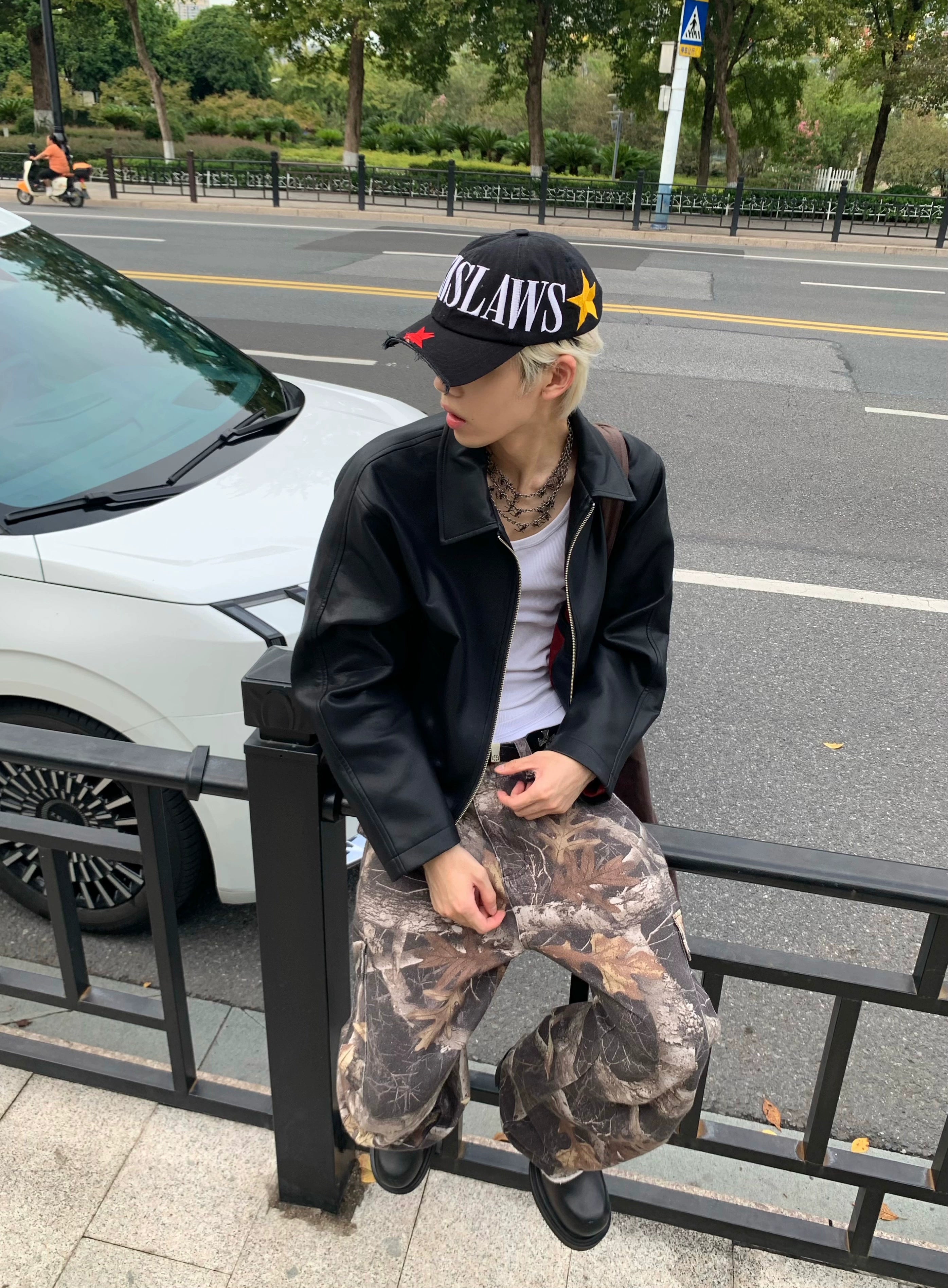 INTENT PU Leather Short Wide Leather Jacket