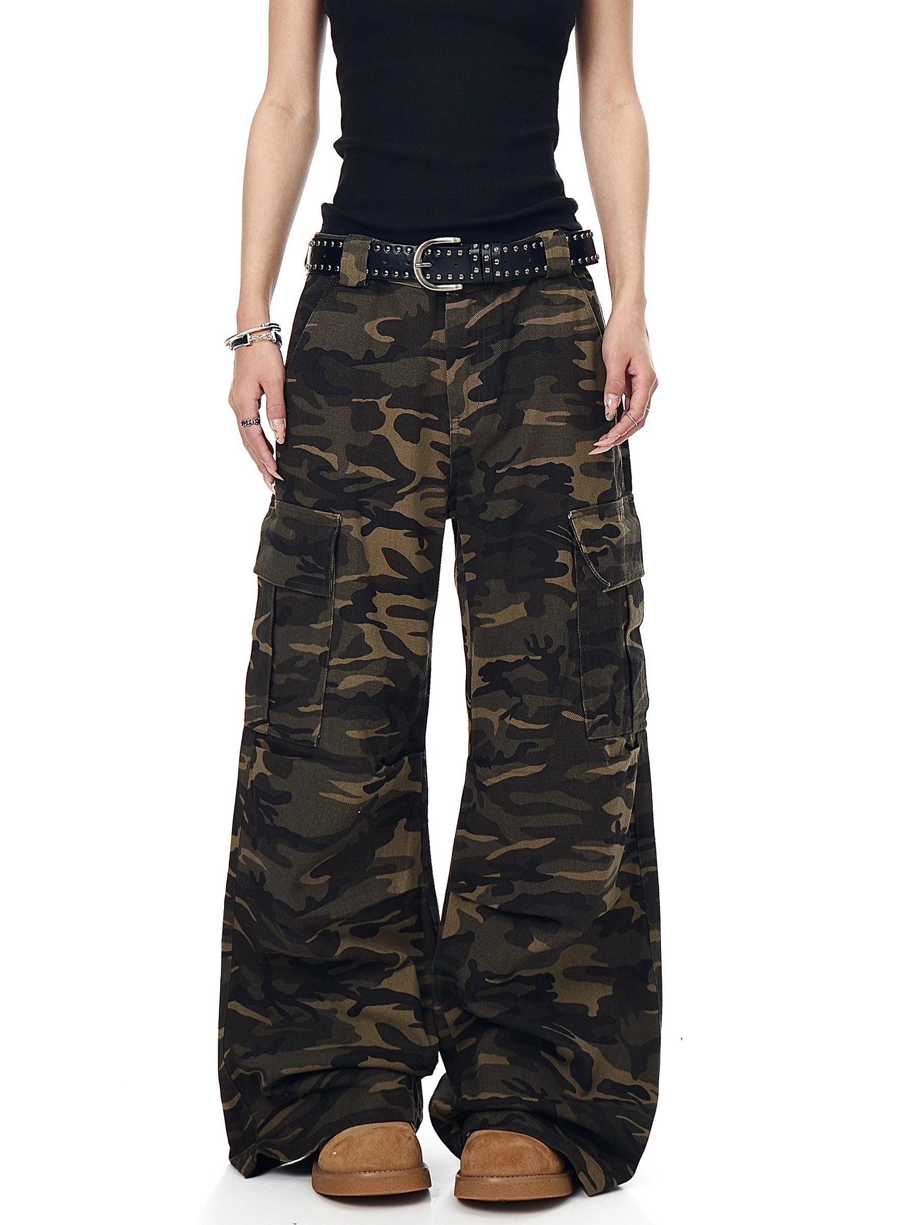 BLACKLISTS Camouflage Tooling Straight-leg Micro-pull Pants
