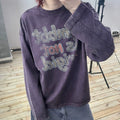 MMBBT Alphabet Loose Versatile Casual Long Sleeve