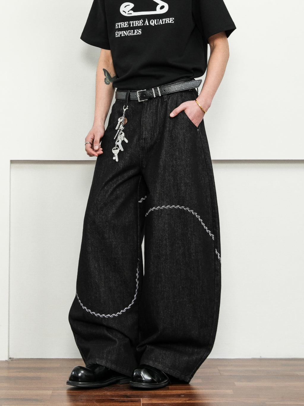 FLYOFF niche arc embroidery Danny scimitar jeans