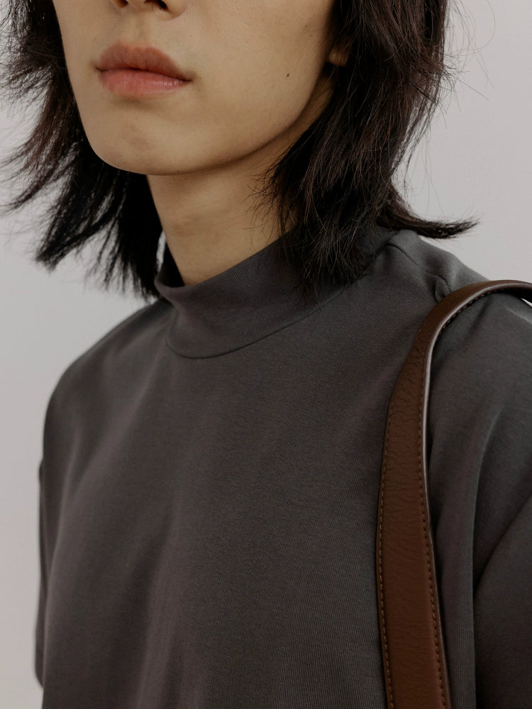 COLN Casual Versatile Semi-turtleneck Tee