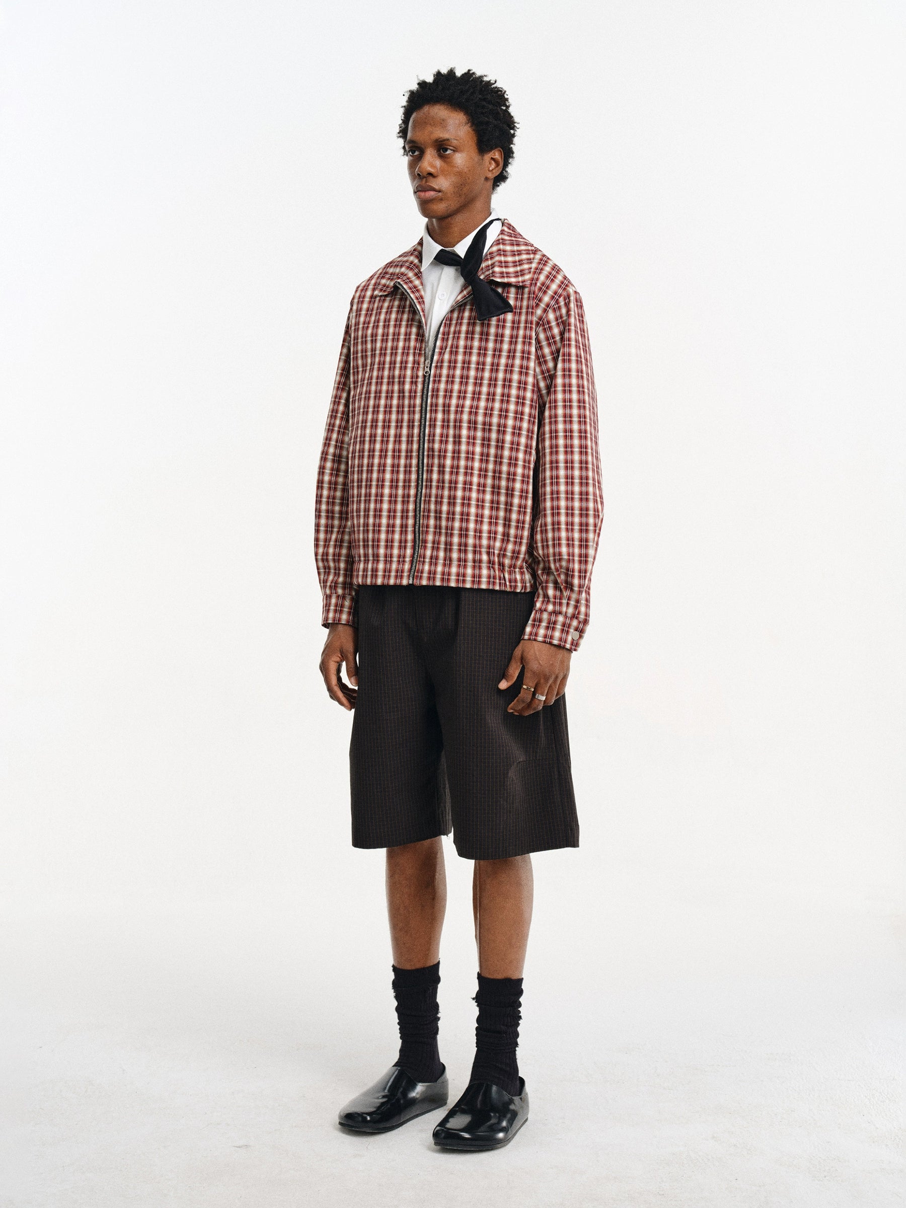 DIMC Casual Textured Plaid Jacket